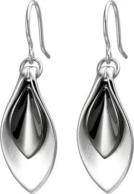 Produktbild von JOBO Ohrhänger 925 Sterling Silber bicolor matt Ohrringe Silberohrringe