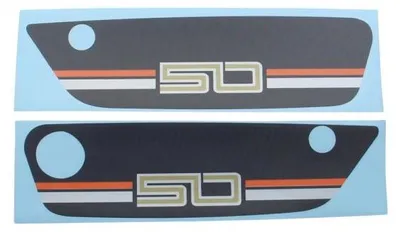 Immagine prodotto di Set di adesivi serbatoio nero per Suzuki K50 N / DN