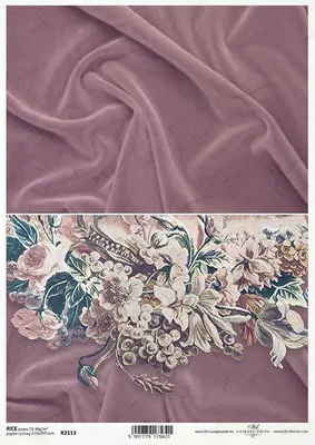 Immagine prodotto di ITD carta di riso per decoupage, tessuto, bouquet di fiori R2113