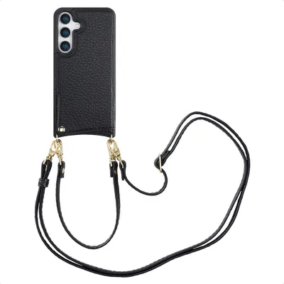 Produktbild von Selencia Nova HandyHülle mit Kordel und Kartenhalter Samsung Galaxy S25 - Schwarz