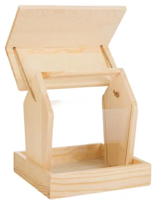 Obrázok produktu pre Drevený krmítko pre vtáky do záhrady a na balkón