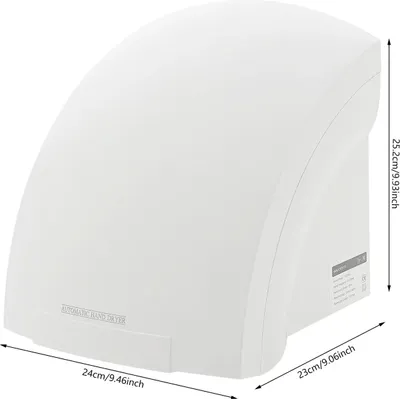 Zdjęcie produktu dla Automatyczny suszarkę do rąk - czujnik podczerwieni - 1200W, szybkoschnący, przeznaczony do użytku komercyjnego - montaż na ścianie - wtyczka EU 220–240V - biały