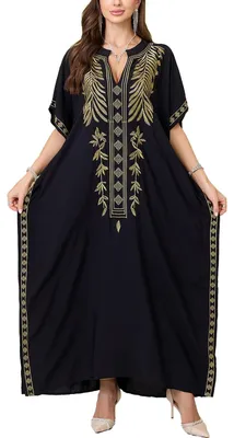 Produktbild von Solidchoice - Boho-Kaftan, Strandkleid, Damen, Maxikleid, große Größen