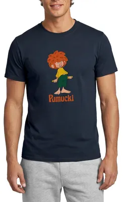 Produktbild von Spreadshirt Pumuckl Mit Frecher Pose Und Verschmitztem Lächeln Männer T-Shirt, 4XL, Navy