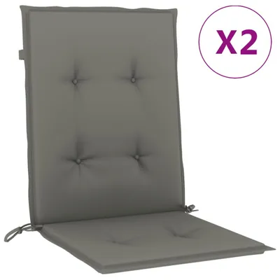 Immagine prodotto di vidaXL Cuscini per schienale basso 2 pz. Tessuto grigio scuro 100x50x4 cm