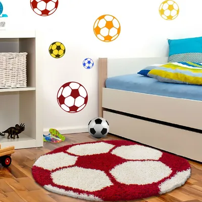 Image de Tapis pour enfants FUN rouge 100 cm rond