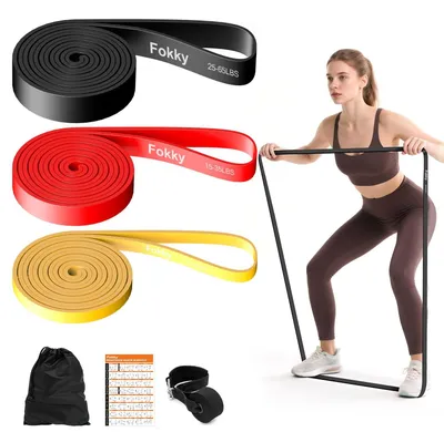 Produktbild von Widerstandsbänder mit Türanker, 3 Stufen für Krafttraining und Dehnübungen