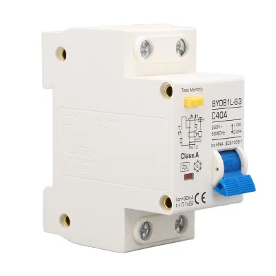 Obrázek produktu pro Jistič typu A, 40 A, 30 mA, jednopólový miniaturní jistič pro domácnost N, 230 V