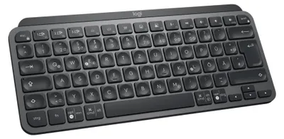 Produktbild von Logitech MX Keys Mini For Business, Kabellos, RF Wireless + Bluetooth, Scherenschalter, QWERTZ, LED, Graphit