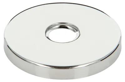 Produktbild von tecuro Gewinderosette (1/2) Ø 22 mm x Ø 80 mm x Höhe 10 mm, Messing verchromt
