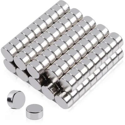 Obrázok produktu pre 80 ks silných malých guľatých neodymových magnetov, 6 x 3 mm, na nástenky, magnetické tabule, magnetky na chladničku