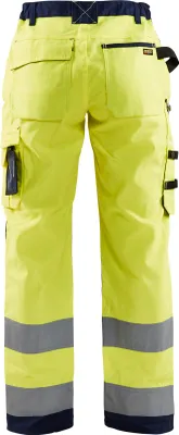 Produktbild von Blakläder® Damen High Vis Arbeitshose ohne Werkzeugtaschen High Vis 7155 1811, Farbe:gelb/marineblau, Größe:D24