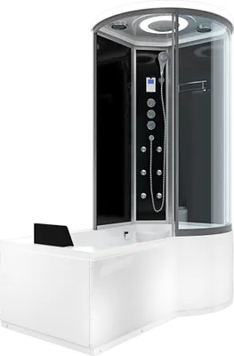 Produktbild von Kombination Badewanne Dusche K55-L33 Duschtempel 170x100 cm
