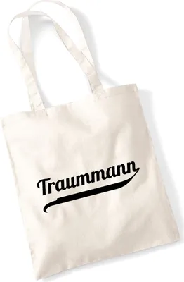 Produktbild von Huuraa Jutebeutel Traummann Schriftzug 10 Liter Natural Baumwolle Tasche Geschenkidee