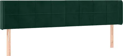 Produktbild von vidaXL Kopfteil mit Ohren Dunkelgrün 163x16x78/88 cm Samt