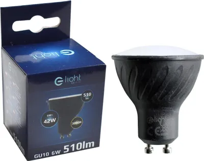 Produktbild von LED GU10 Lampe 6W warmweiß 3000K schwarz Eko-Light