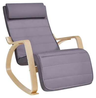 Image de Fauteuil À Bascule Avec Repose-Pieds Réglable En 5 Positions