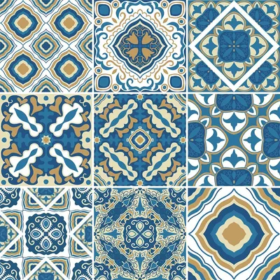Produktbild von Selbstklebende Fliesenaufkleber für Küche und Bad – 9 Zementfliesenaufkleber, Azulejos Isabelo – 9 Aufkleber, 10 x 10 cm
