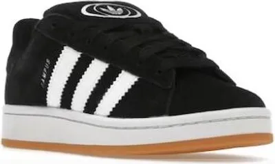 A studio shot of a black Adidas Campus 00s sneaker.