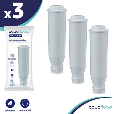 Obrázek produktu pro Vodní filtr Aquafloow kompatibilní s Krups, vhodný pro mnoho modelů Krups, Siemens, Bosch, AEG, Tefal, Neff, Gaggenau, balení 3 ks