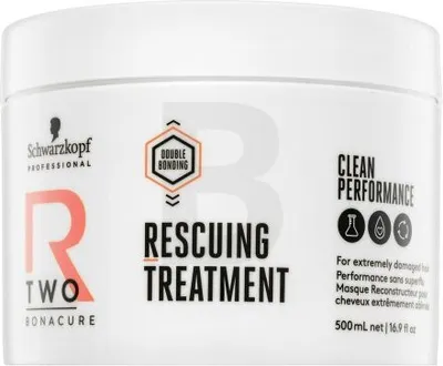Produktbild von Schwarzkopf Professional R-TWO Bonacure Rescuing Treatment kräftigende Maske für sehr trockenes und geschädigtes Haar 500 ml