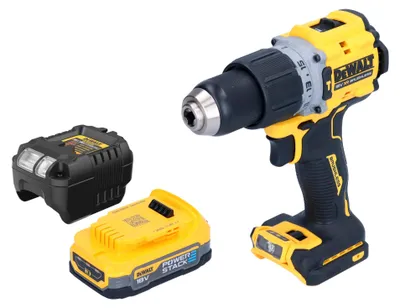 Image de DeWalt DCD 805 E1 Perceuse-visseuse à percussion sans fil 18 V 90 Nm Brushless + 1x batterie Powerstack 1,7 Ah + chargeur