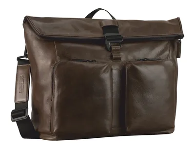 Produktbild von LEONHARD HEYDEN Leder Umhängetasche Schultertasche mit Laptopfach Porto Messenger Greybrown dunkelbraun