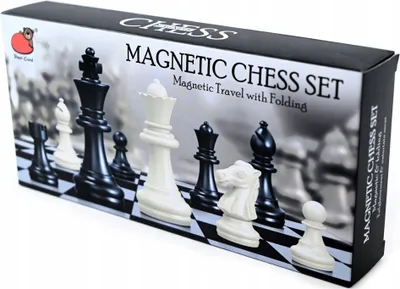 Zdjęcie produktu dla Szachy Magnetyczne Podróżne Klasyczna Szachownica Figury Szachowe 20X20Cm