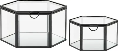 Image de Hanne boîte de décoration set de 2 clair, noir.
