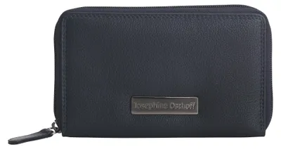 Produktbild von Josephine Osthoff Geldbörse Damen gross Leder doppelter Reißverschluss kompakter Geldbeutel mit RFID Schutz Herren Portemonnaie (262)