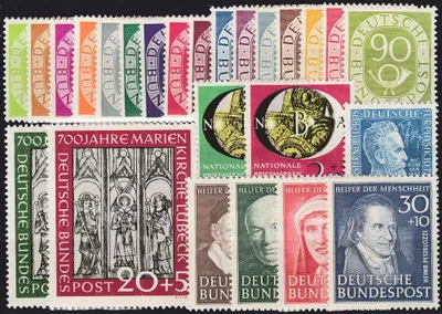 Produktbild von BRD Bund Jahrgang 1951 postfrisch ** komplett Nr. 123-147