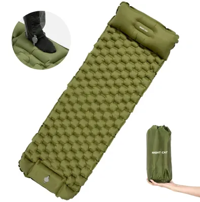 Immagine prodotto di Materassino gonfiabile, con cuscino integrato, include pompa per gonfiaggio, colore verde