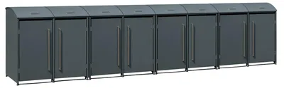 Obrázok produktu pre Westmann kovový odpadkový kôš Moderna 8 8x240 L antracit 83x556x135 cm