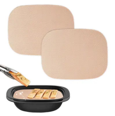 Produktbild von 2 wiederverwendbare Backbleche für Thermomix TM7 Varoma, Backpapier, unbeschichtet, PFAS- und BPA-frei, Backmatte, hitzebeständig bis 250 °C, Backzubehör