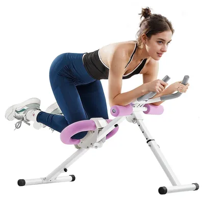 Produktbild von VEVOR Bauchtrainingsgerät, Bauchtrainingsausrüstung für das Heimtraining, Core- und Bauchtrainer für Frauen, 200 kg Tragfähigkeit, Krafttraining Bauchmuskeltrainer, faltbarer verstellbarer Fitnessgerät