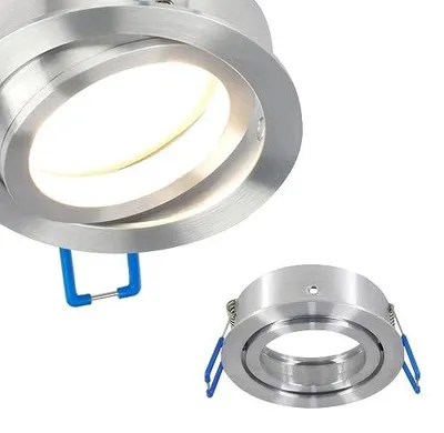 Zdjęcie produktu dla Oprawa sufitowa wpuszczana okrągła aluminiowa czarna Ø74MM pierścień
