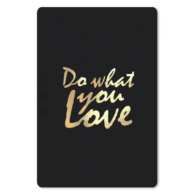 Produktbild von MuchoWow® Mauspad Mousepad Zitat - Liebe - Schwarz - Gold 18x27 cm - Mousepads - Maus Mat - Pad - Mausunterlage