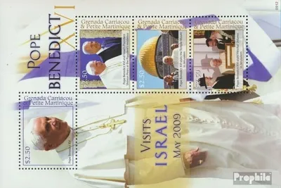Produktbild von Briefmarken Grenada-Grenadinen 2009 Mi 4522-4525 Kleinbogen (kompl.Ausg.) postfrisch Israel-Besuch Papst Benedikt XVI.