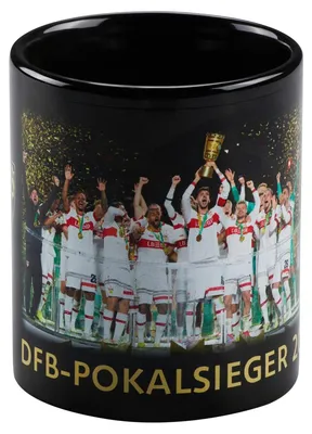 Produktbild von VfB Stuttgart Kaffeebecher Pokalsieger Mannschaft 2025 aus Keramik 300 ml mehrfarbig