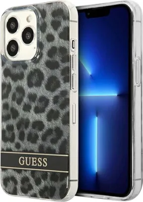 Produktbild von Guess GUHCP13LHSLEOK iPhone 13 Pro / 13 6.1  grau/graues Hardcase Leopard Handyhülle
