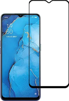 Produktbild von Smartphonica Displayschutzfolie geeignet für Oppo Reno 3 - Full Cover Tempered Glass - Gehärtetes Glas geeignet für Oppo Reno 3