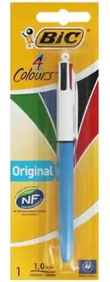 Obrázek produktu pro BIC 802077, Zacvakávací propiska s klipem, Modrá, Bílá, Černá, Modrá, Zelená, Červená, Plast, 1 mm, Výrazný