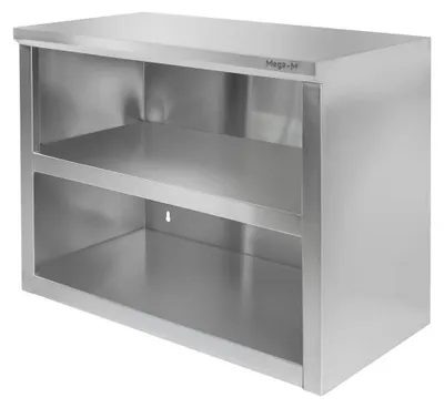 Zdjęcie produktu dla Szafka wisząca gastronomiczna ze stali nierdzewnej otwarta Mega-M 80x40x60 cm