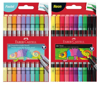 Produktbild von Faber-Castell - Filzstifte Set Pastell & Neon, 20-teilig – 20 Stück, Pastell+Neon
