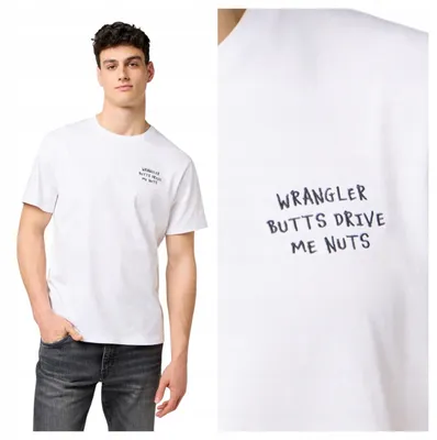 Immagine prodotto di Wrangler | T-shirt da uomo, bianco, in cotone, con ricamo, taglia M (classica)