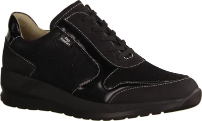 Produktbild von Finn Comfort Mori  Damen Halbschuhe, Stretchleder, Schwarz, NEU - Damenschuhe Bequeme Schnürschuhe, Schwarz, leder (buggy/balenastretch/knautschlack)