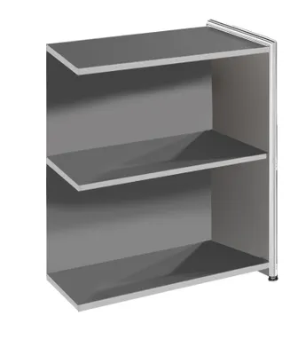 Produktbild von Kerkmann Büroschrank Anbauregal Artline 2 OH 78x38x78 cm Chrom Anthrazit