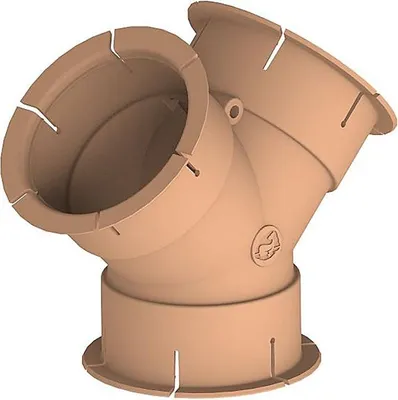 Obrázek produktu pro Velrybí vzduchový kanál Y-kus, 65 mm, béžový