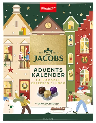 Produktbild von JACOBS Kapseln ADVENTSKALENDER 2026 - 24 Nespresso®* kompatible Kaffeekapseln