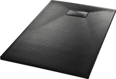 Image de vidaXL Receveur de douche SMC noir 100×80 cm